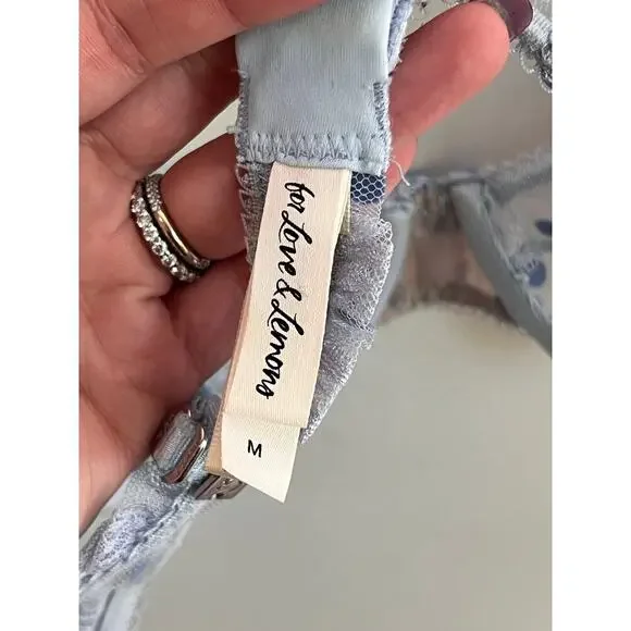 Sheer Blue Polka Dot Lingerie Set - Picture 8 of 10